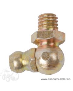 Smørenippelsett 1/4" - 28, 90° (10 stk)